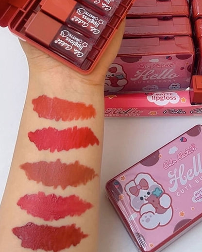 Color Castle Velvet Matte Long Lasting Lip Gloss Set HHC