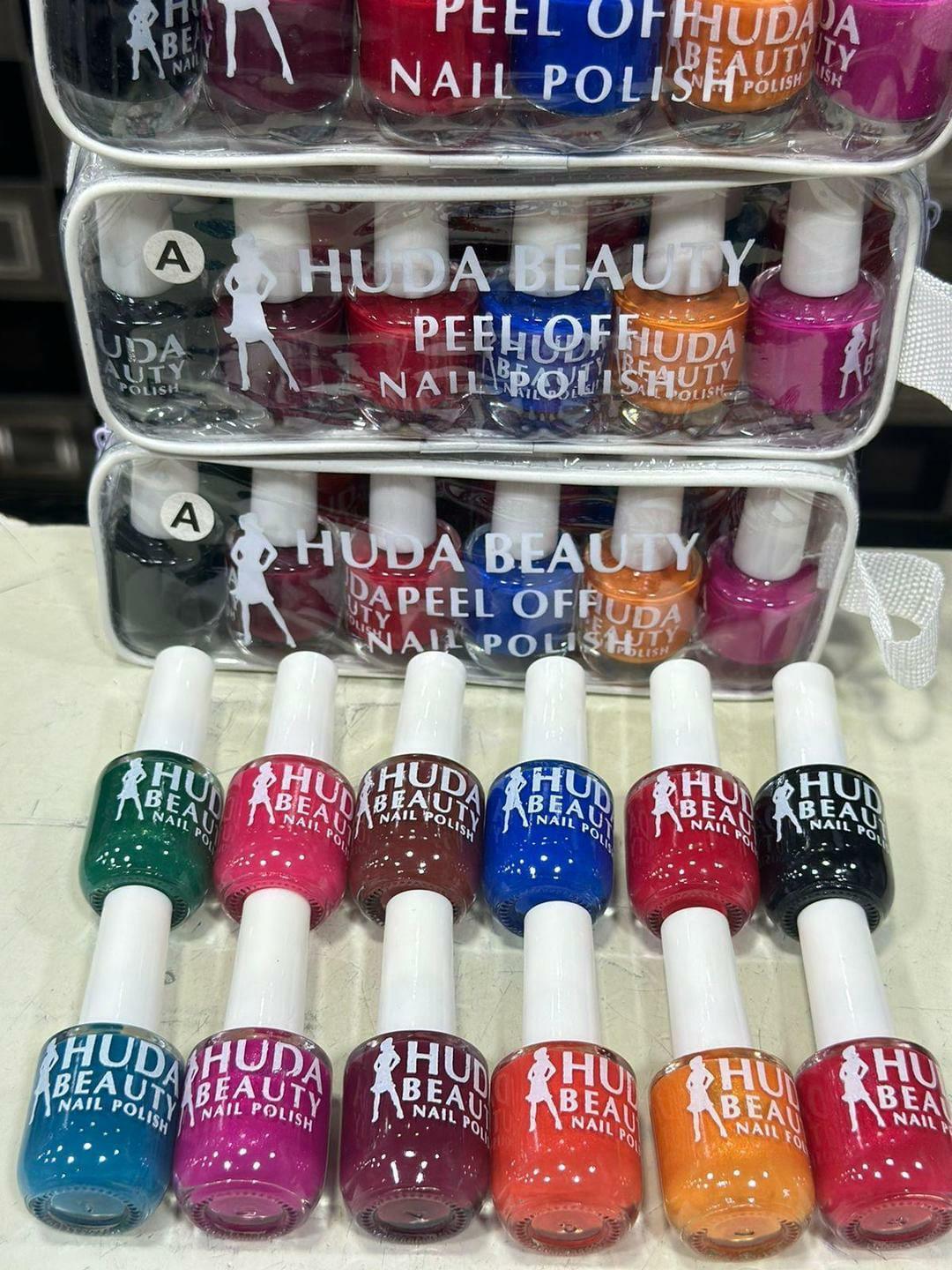 Huda Beauty Peel Off Nail Polish Set of 6 HHC
