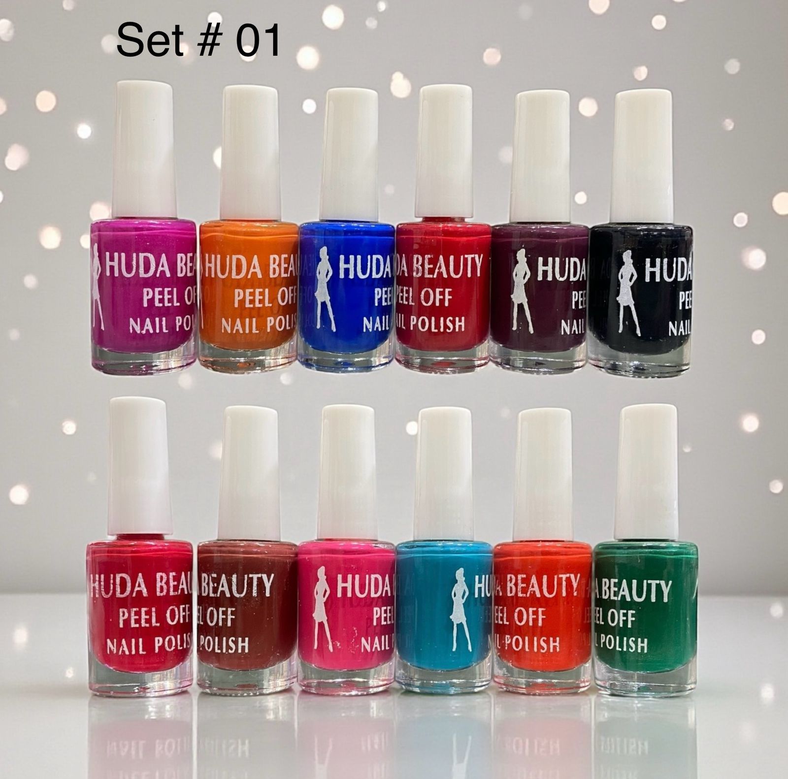 Huda Beauty Peel Off Nail Polish Set of 6 HHC