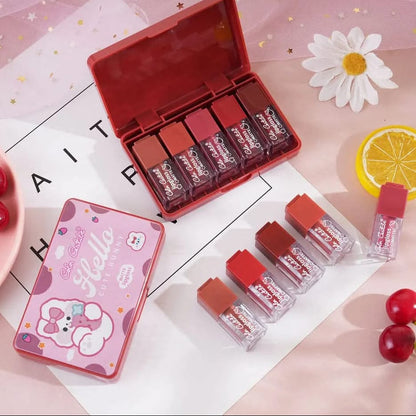Color Castle Velvet Matte Long Lasting Lip Gloss Set HHC