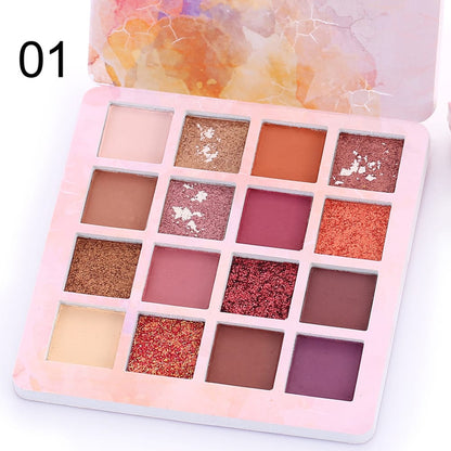 16 Color Eyeshadow Makeup Palette Matte &amp; Shimmer HHC