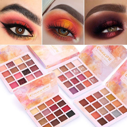 16 Color Eyeshadow Makeup Palette Matte &amp; Shimmer HHC