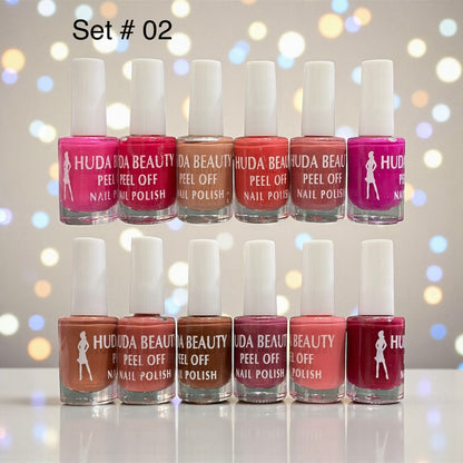 Huda Beauty Peel Off Nail Polish Set Pack of 6 HHC
