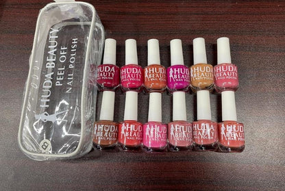 Huda Beauty Peel Off Nail Polish Set Pack of 6 HHC