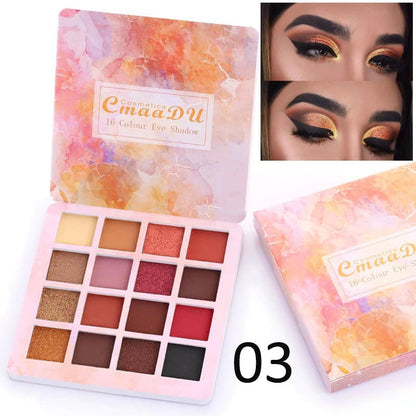 16 Color Eyeshadow Makeup Palette Matte &amp; Shimmer HHC