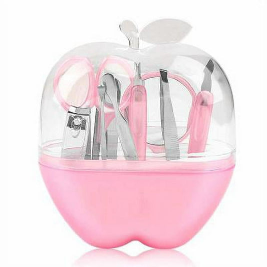 8 Pcs Apple Manicure Set ABS Plastic Mani Pedi Kit HHC