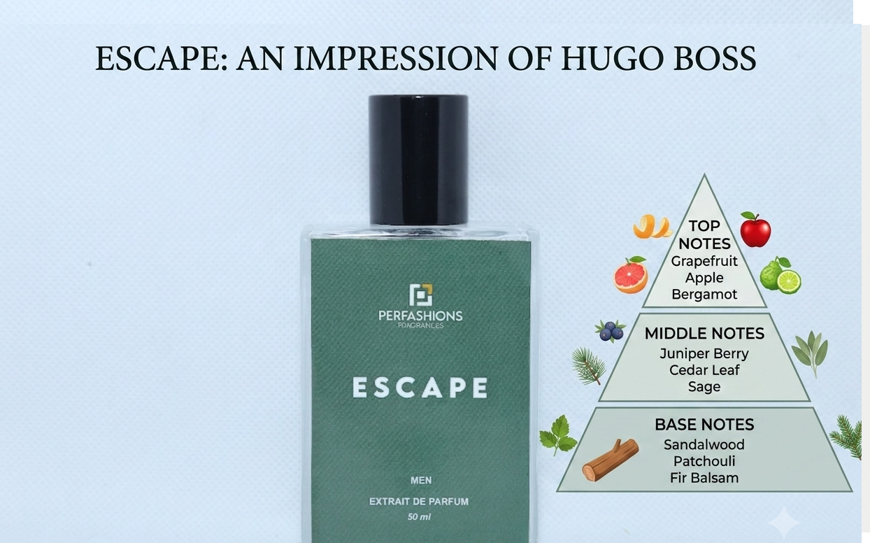 Escape – Woody Spicy Extrait de Parfum for Men – 50ml HHC