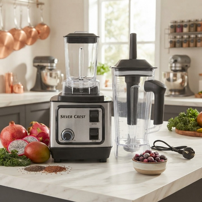 Silver Crest 2-in-1 Blender &amp; Grinder SC-1589 – Powerful Kitchen Appliance HHC