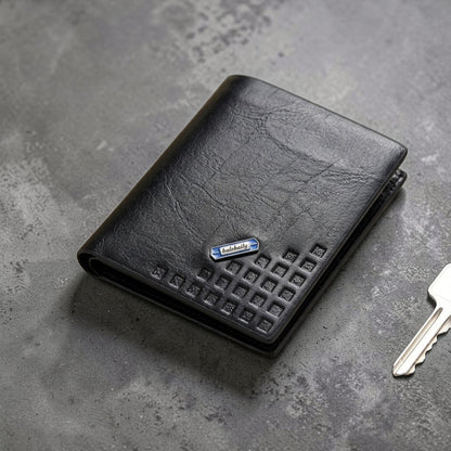 Balebaily Square Pattern Bifold Wallet | Compact PU Wallet for Men & Women HHC