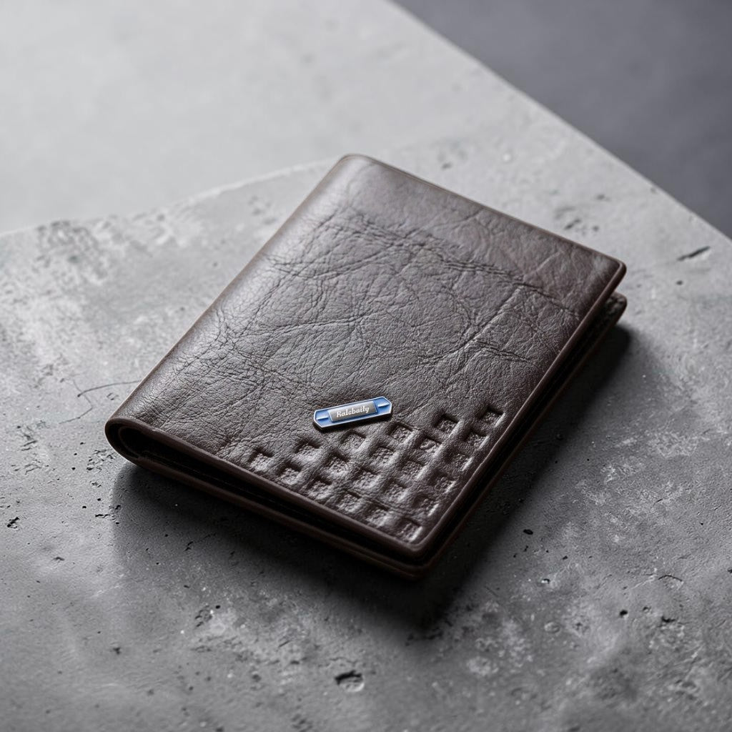Balebaily Square Pattern Bifold Wallet | Compact PU Wallet for Men & Women HHC