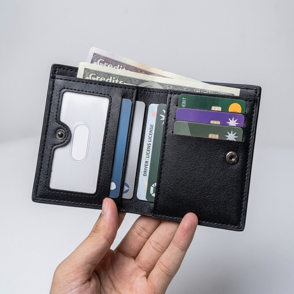 Balebaily Croc Texture Bifold Wallet HHC