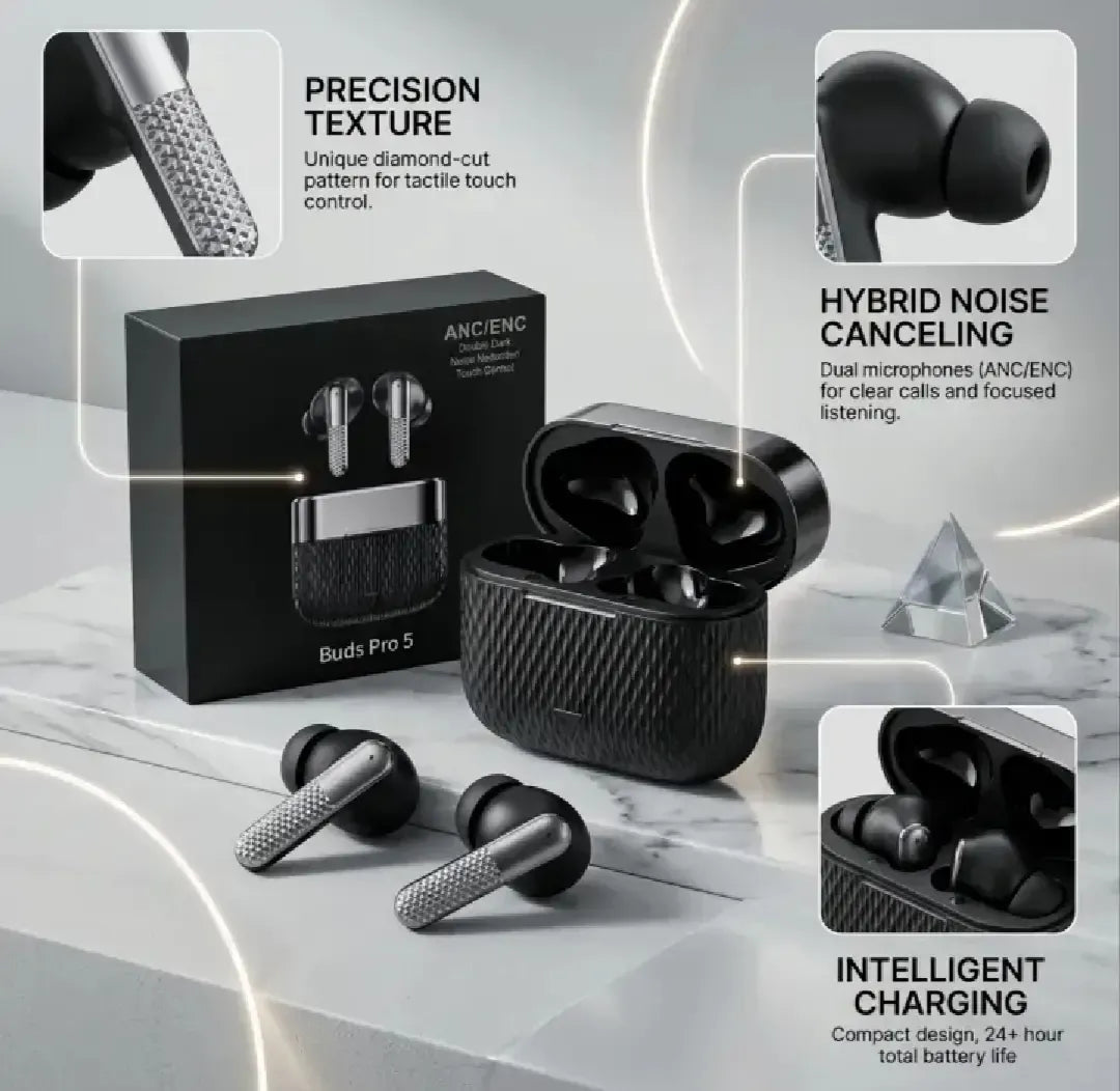 Buds Pro 5 Wireless Bluetooth Earbuds HHC