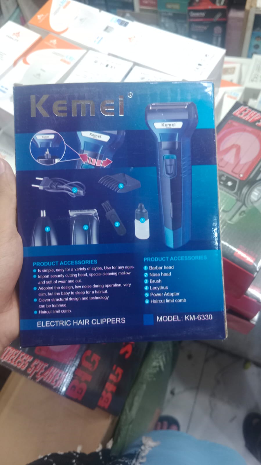 Kemei KM-6330 3-in-1 Electric Hair Clipper &amp; Grooming Kit HHC