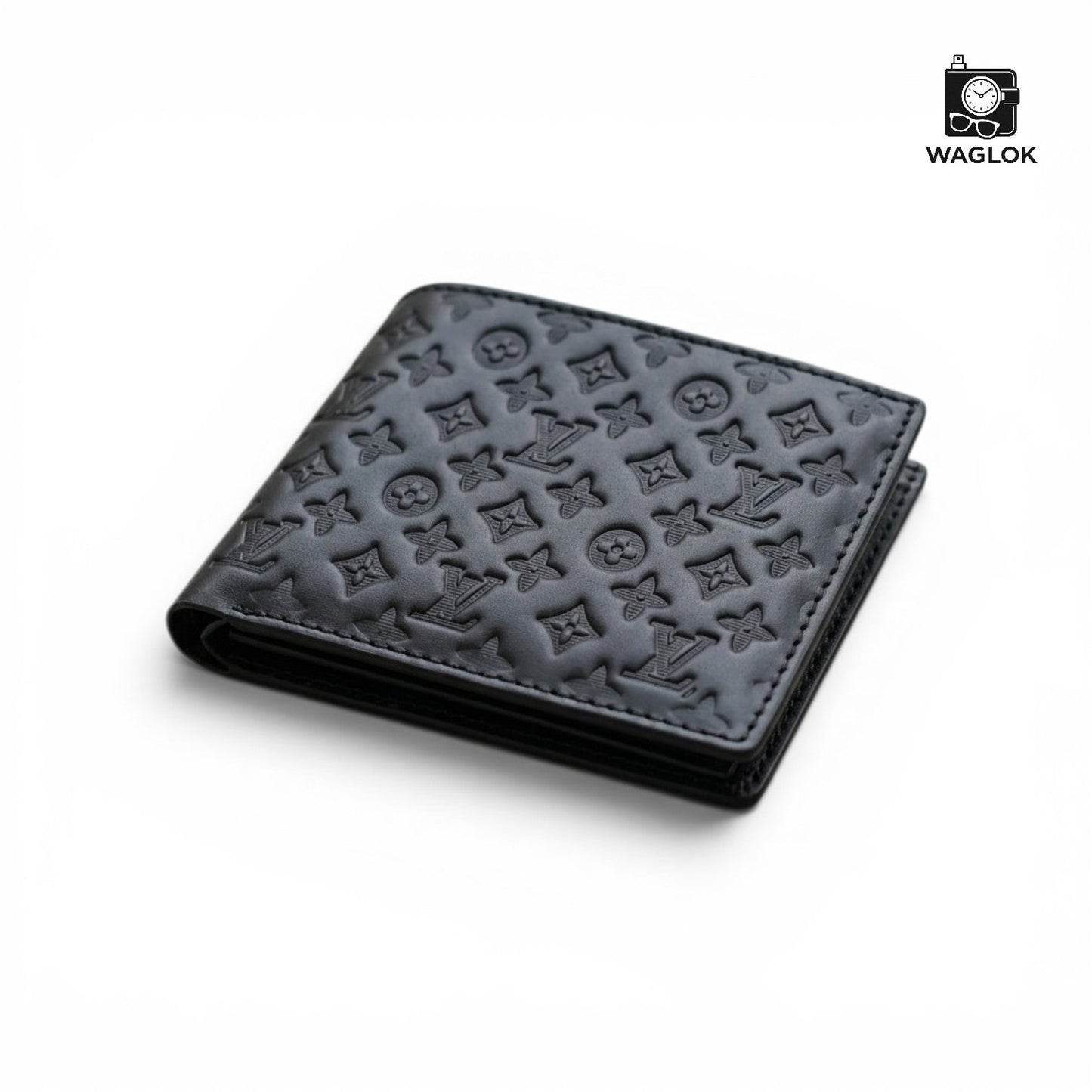 Men's Genuine Leather Bifold Wallet with Gift Box Black HHC