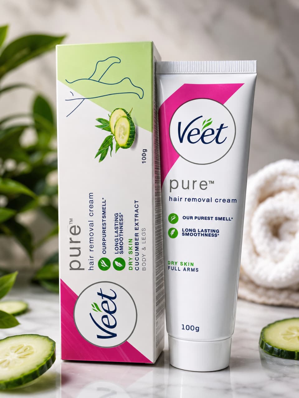 Veet Pure Hair Removal Cream for Dry Skin 100g HHC