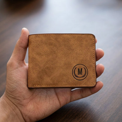 M-Design Soft Leather Bifold Wallet for Men Light Brown HHC
