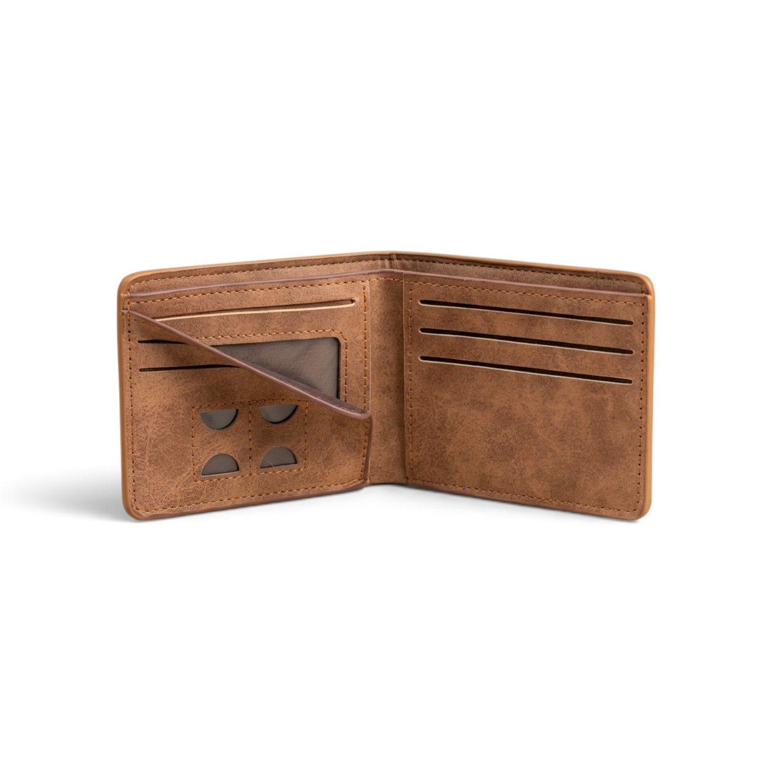 M-Design Soft Leather Bifold Wallet for Men Light Brown HHC