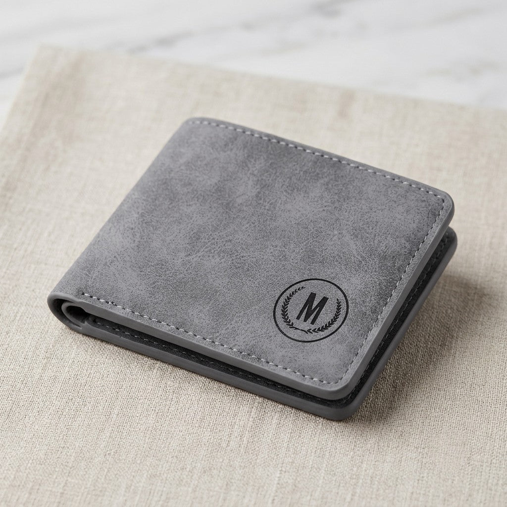 M-Design Soft Leather Bifold Wallet for Men Light Brown HHC