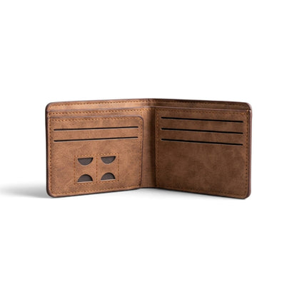M-Design Soft Leather Bifold Wallet for Men Light Brown HHC