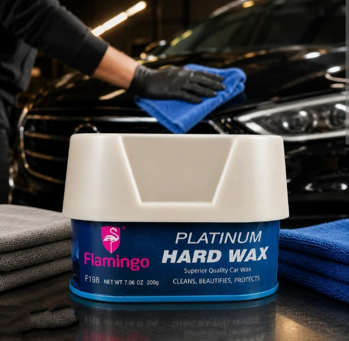 Flamingo Platinum Hard Wax Car Polish 200G – High-Gloss Carnauba Paste Wax HHC