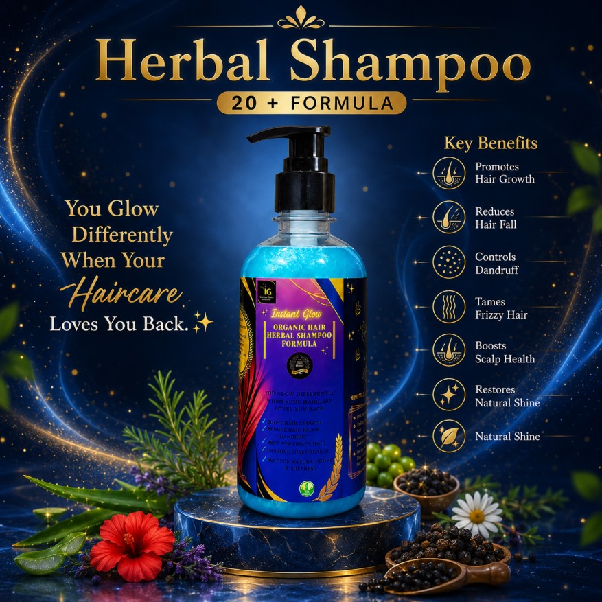 Instant Glow Herbal Shampoo 20+ Formula 500ml HHC