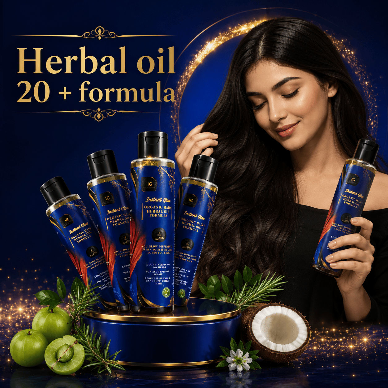 Instant Glow Herbal Oil 20+ Formula 200ml HHC