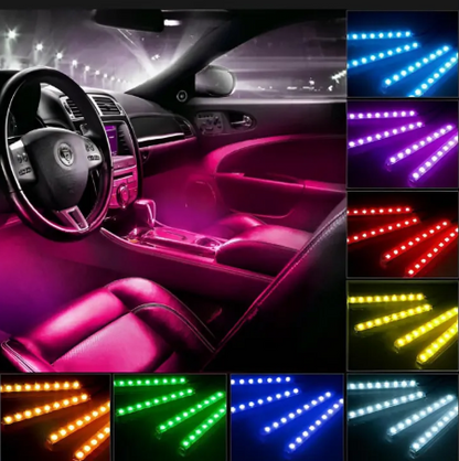 RGB Atmosphere Light for Cars &amp; Bikes – 48 LED Bluetooth App Control HHC
