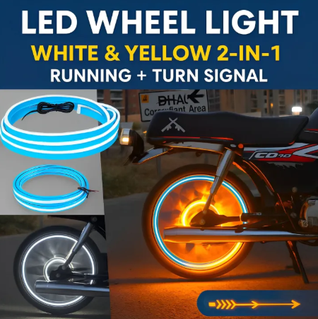 Universal Bike LED Strip Light – Dual Color Turn Signal &amp; Running Light HHC