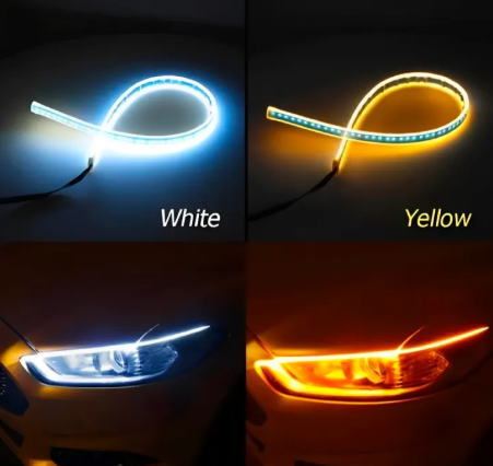Universal Bike LED Strip Light – Dual Color Turn Signal &amp; Running Light HHC