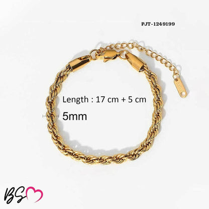 Golden Rope Bracelet / Anklet – Unisex Stylish Chain HHC