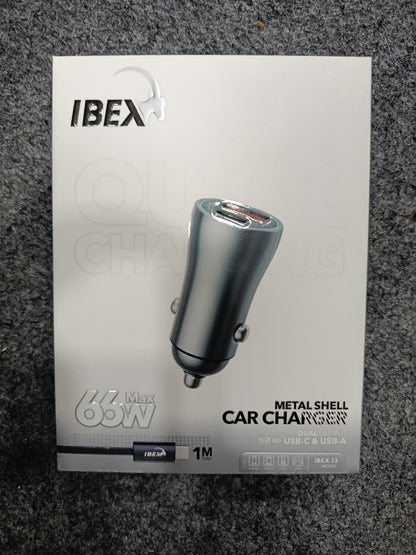 IBEX-13 66W Max Metal Shell Fast Car Charger HHC