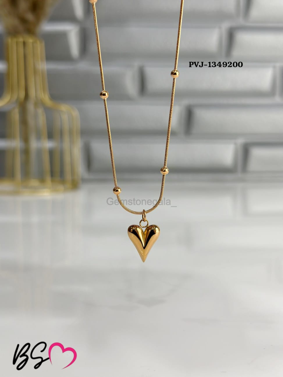 Ball Chain Heart Korean Pendant HHC