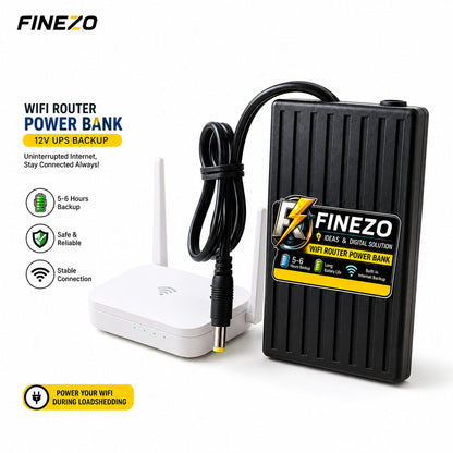 Finezo WiFi Router Power Bank 12000mAh – Mini UPS HHC