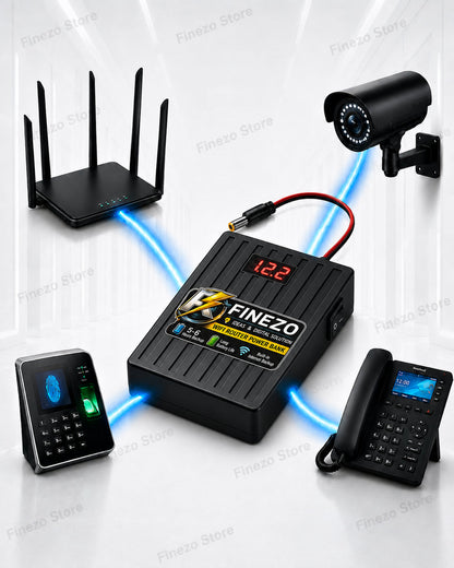 Finezo 12V WiFi Router Power Bank with LED Digital Voltage Display HHC