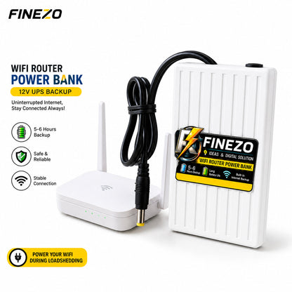 Finezo 12V WiFi Router Power Bank 12000mAh HHC