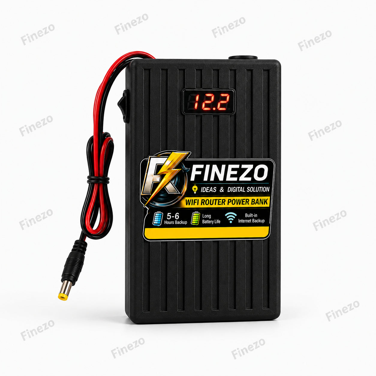 Finezo 12V WiFi Router Power Bank with LED Digital Voltage Display HHC
