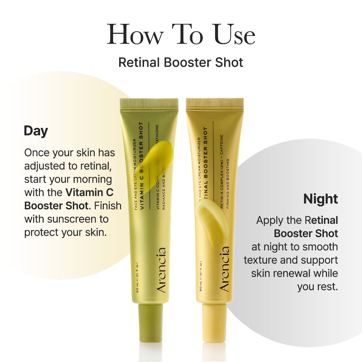Arencia Vitamin C Booster Shot Face &amp; Eye Cream Moisturizer – 30ml HHC
