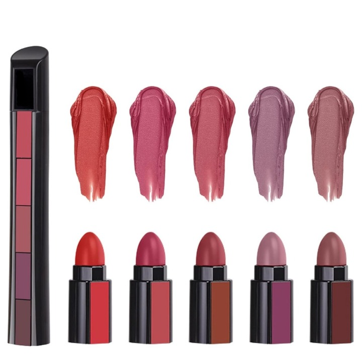 5-in-1 Lipstick – 5-Step Matte Lip Color HHC