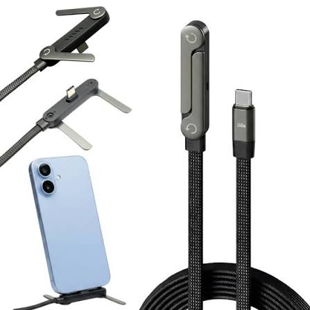 240W 2-in-1 C to C Data Cable with Stand – 1.5 Meter HHC