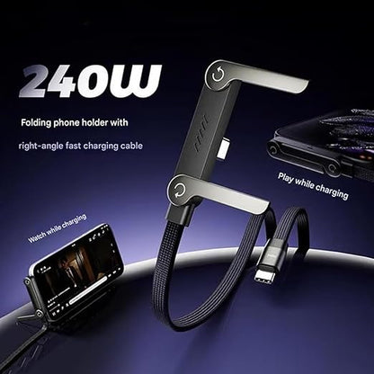 240W 2-in-1 C to C Data Cable with Stand – 1.5 Meter HHC