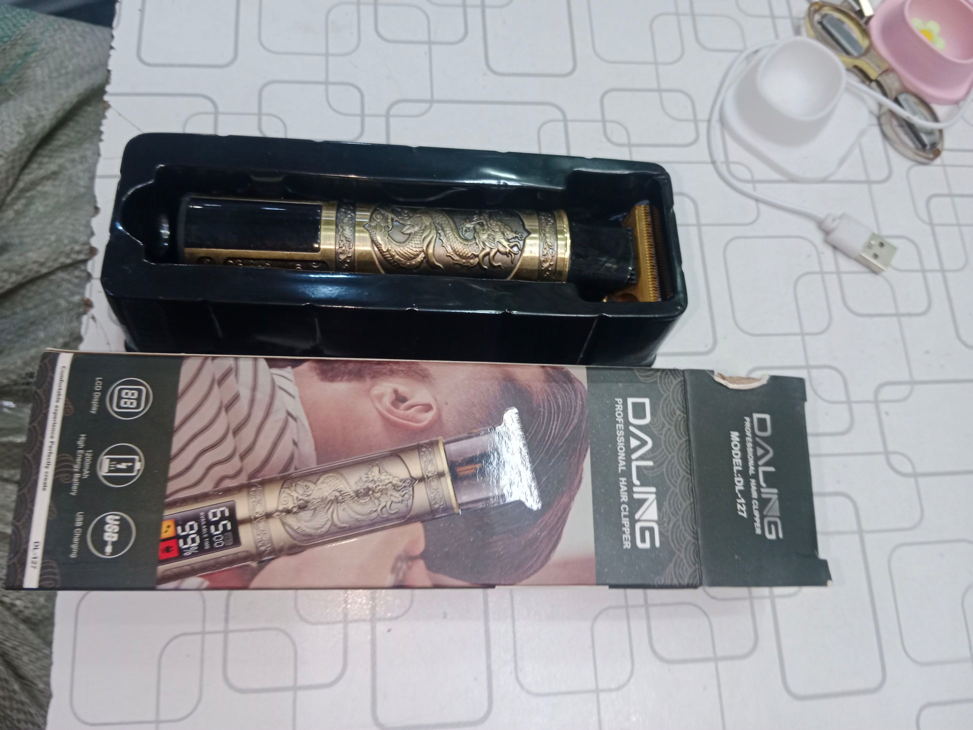Daling Professional Hair Trimmer DL-127T with LED Display HHC