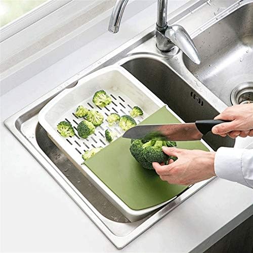 3-in-1 Kitchen Cutting Board with Drain Basket &amp; Storage Box HHC