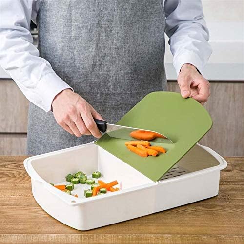 3-in-1 Kitchen Cutting Board with Drain Basket &amp; Storage Box HHC