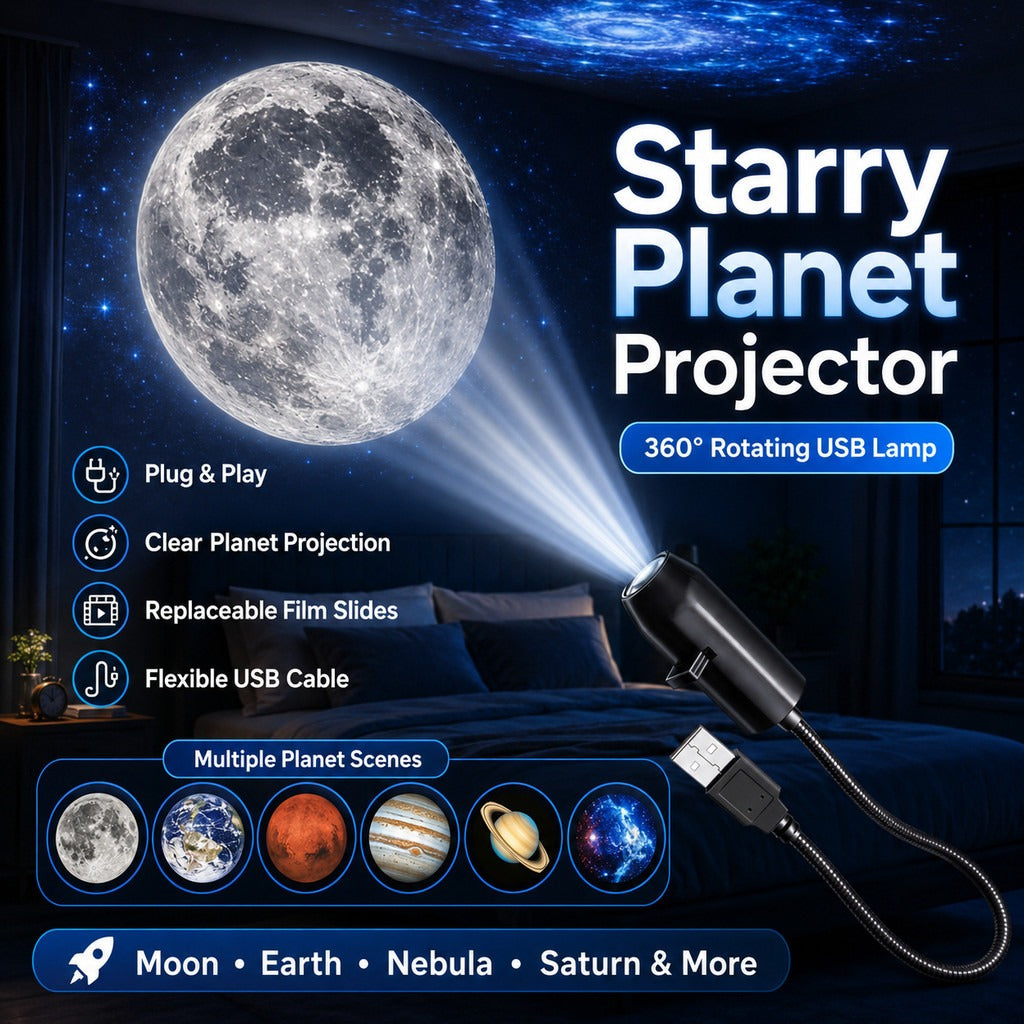 USB Ceiling Moon Earth Projection Atmosphere Light HHC