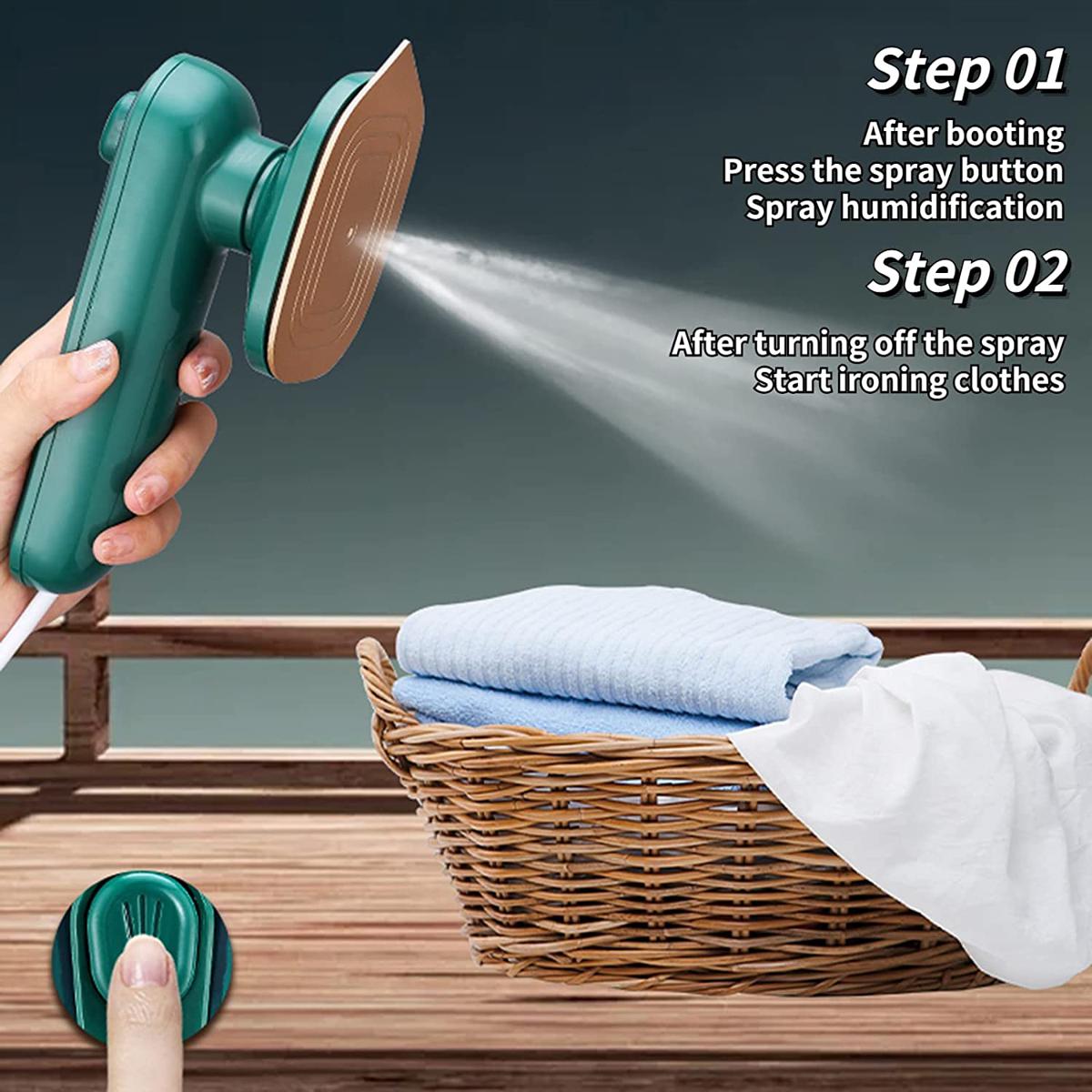 Portable Steam Iron – Professional Travel Iron with Storage Box &amp; Spray HHC