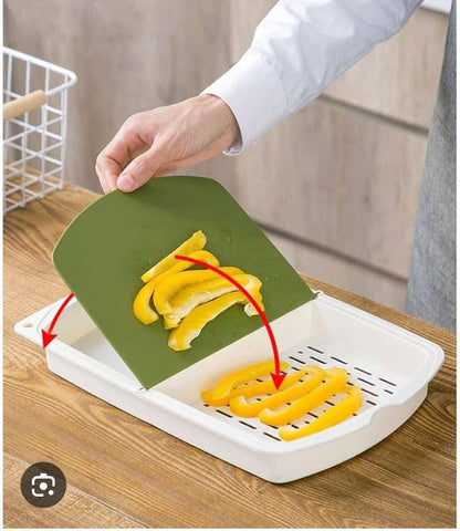 3-in-1 Kitchen Cutting Board with Drain Basket &amp; Storage Box HHC