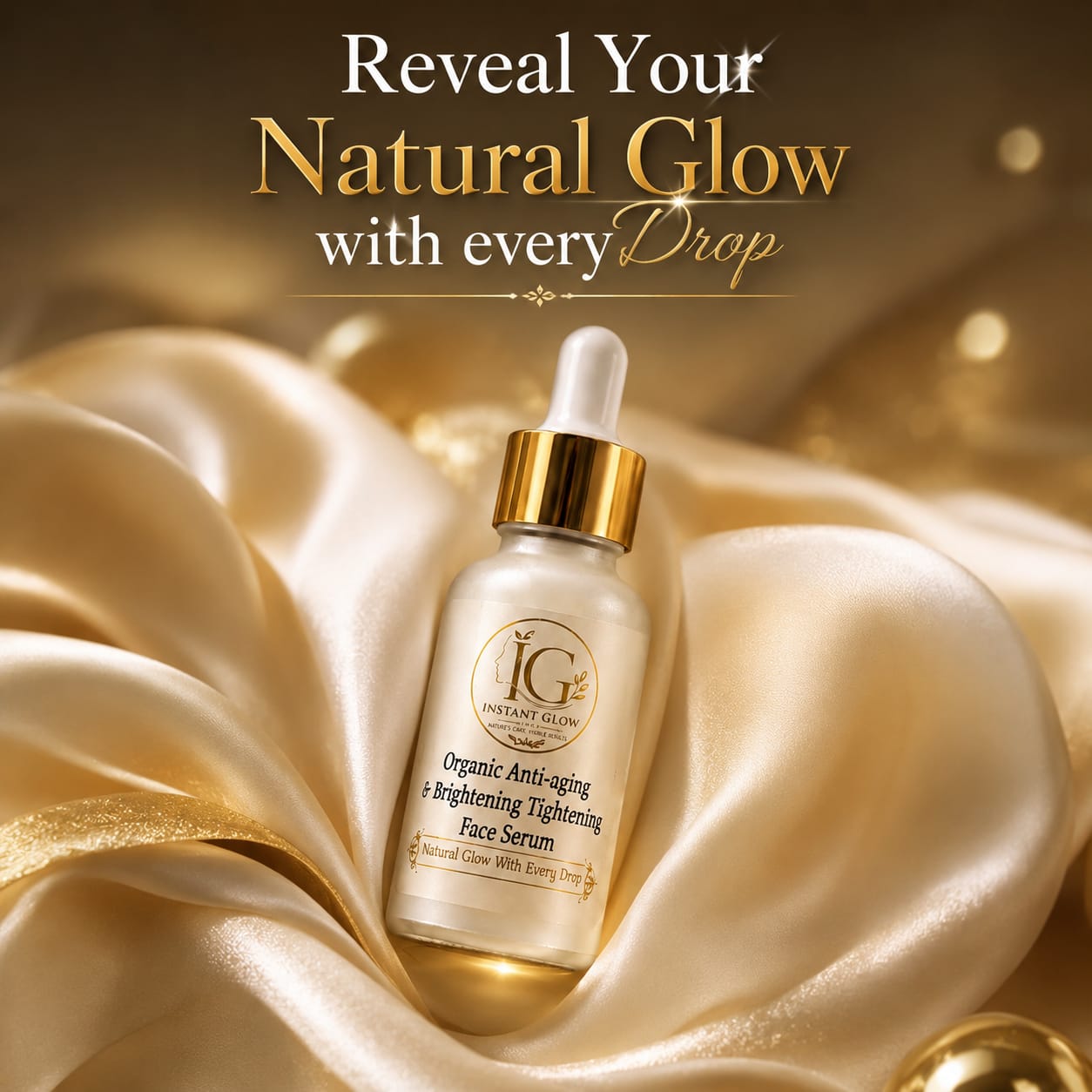 Organic Anti-Aging &amp; Brightening Face Serum HHC