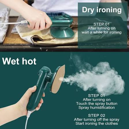 Portable Steam Iron – Professional Travel Iron with Storage Box &amp; Spray HHC