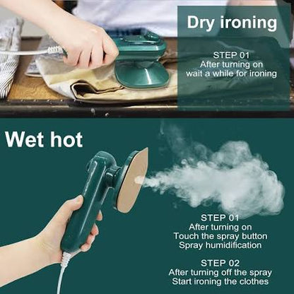 Portable Steam Iron – Professional Travel Iron with Storage Box &amp; Spray HHC