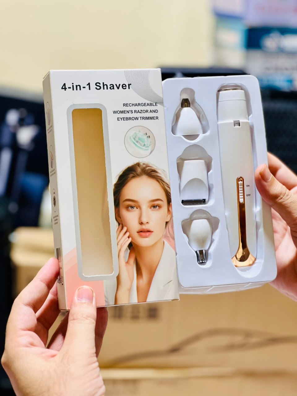 Flawless 4-in-1 Rechargeable Hair Remover – Personal Grooming &amp; Hair Removal Device HHC